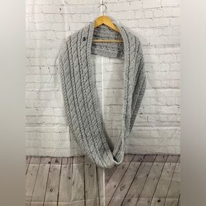 Michael Kors Cable Knit Heather Gray Infinity Scarf